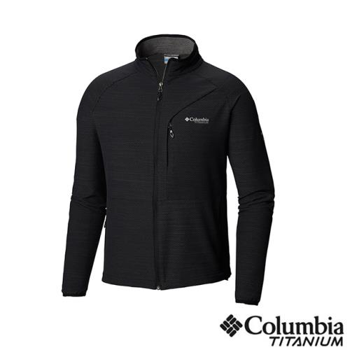 Columbia哥倫比亞 男款-鈦 防潑彈性外套-黑色 UAE06840BK