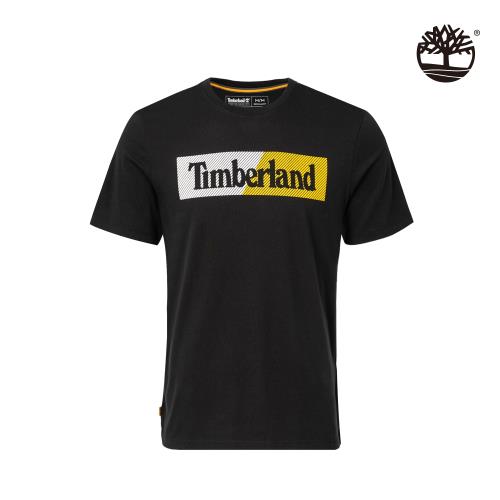 Timberland 男款黑色發泡印花短袖T恤A2EM6001