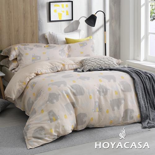 HOYACASA  雙人抗菌天絲兩用被床包四件組-淘氣樂樂