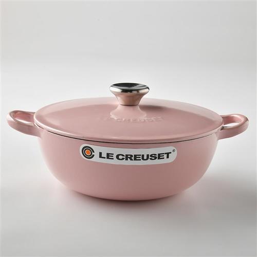Le Creuset 琺瑯鑄鐵媽咪鍋22cm 2.6L 雪紡粉法國製|鑄鐵鍋/琺瑯鍋|Her