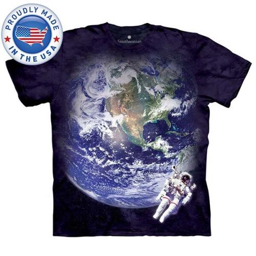 摩達客 - 美國進口The Mountain Smithsonian系列鳥瞰地球 純棉環保短袖T恤