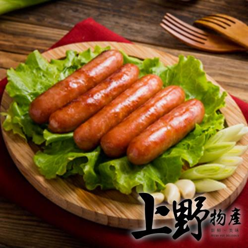 【上野物產】波滋波茲 台東飛魚卵香腸(300g土10%/包) x6包 共30個 豬肉 火腿 熱狗