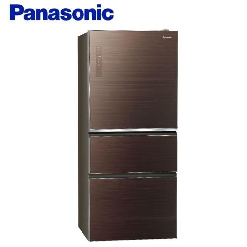 限量加碼送商品卡1000+真空彩樣燜燒鍋Panasonic國際牌 610L 一級能效 三門變頻冰箱(翡翠棕) NR-C610NHGS-T -庫(Y)