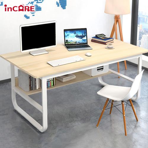 【Incare】工業風鋼木多用收納工作書桌電腦桌(100cm)