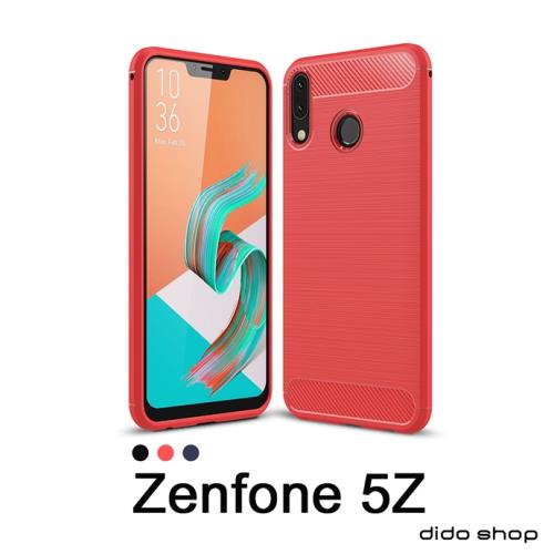 ASUS ZenFone 5Z ZS620KL 碳纖維硅膠手機殼 保護殼(SX049)