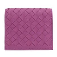 BOTTEGA VENETA 390881 編織小羊皮扣式名片夾.暮光紫