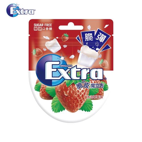 【Extra】草莓脆皮魔立方無糖口香糖(26粒)