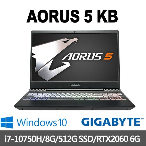 GIGABYTE 技嘉 AORUS 5 KB 15.6吋電競筆電(i7-10750H/8G/512G SSD/RTX2060-6G/WIN10)