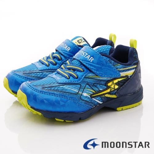 MOONSTAR-日本月星頂級童鞋-閃電競速系列- SSJ9915藍-18~21cm(中大童段)