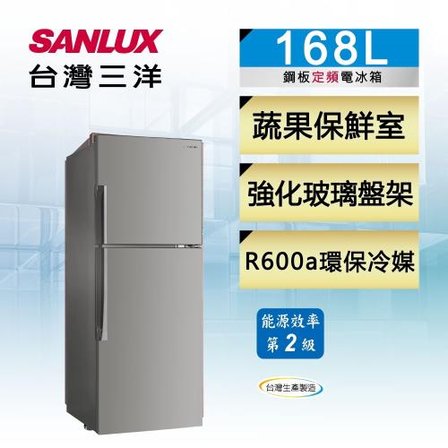 SANLUX台灣三洋 168公升二級能效二門電冰箱 SR-C168B-庫(S)
