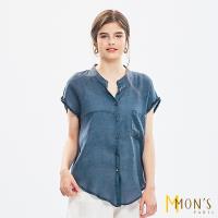 MONS 寬鬆棉麻刺繡造型上衣