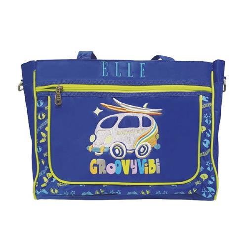 【ELLE Petite】 嘻彩小汽車系列補習袋/背包/購物袋_ 藍色