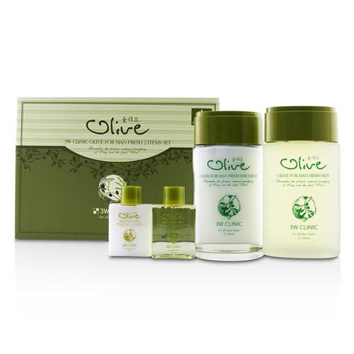 3W Clinic 男士橄欖控油保濕組合(Olive For Man Set):化妝水+乳液 4pcs