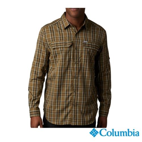Columbia 哥倫比亞 男款-防曬UPF50快排襯衫-褐綠 UAE06490CS