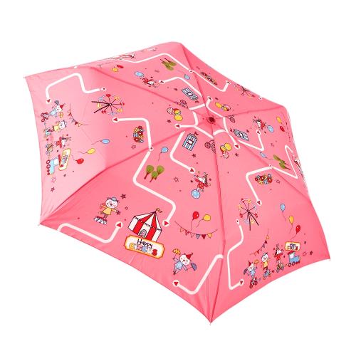 RAINSTORY雨傘-歡樂馬戲團(粉)抗UV手開輕細口紅傘