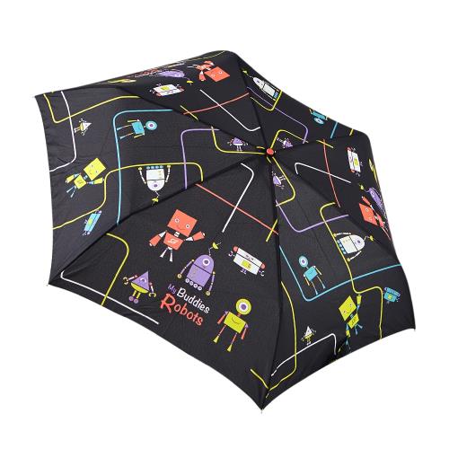 RAINSTORY雨傘-機器人(黑)抗UV手開輕細口紅傘