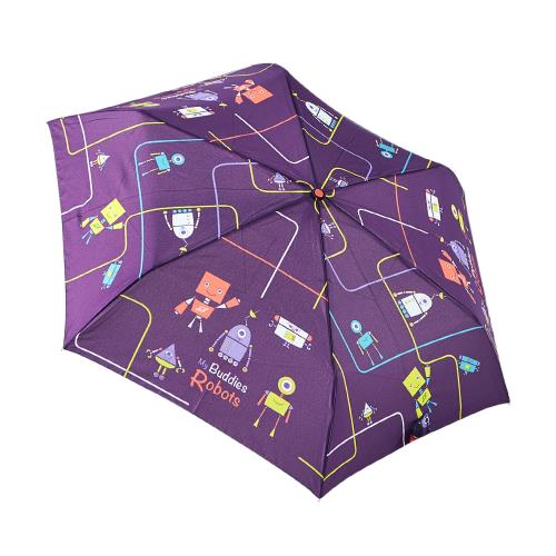 RAINSTORY雨傘-機器人(紫)抗UV手開輕細口紅傘