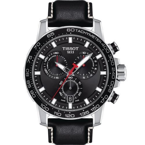 TISSOT SUPERSPORT 競速賽車運動時尚錶(T1256171605100)45.5mm /黑