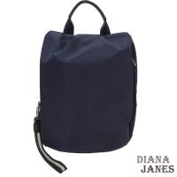 背包【Diana Janes 黛安娜】韓版輕盈尼龍配皮防盜後開背包