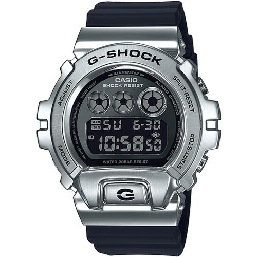 CASIO G-SHOCK 25周年紀念款街頭嘻哈計時錶/銀/GM-6900-1|G