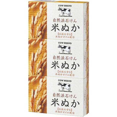 日本 牛乳石鹼  自然派米糠香皂100gx3
