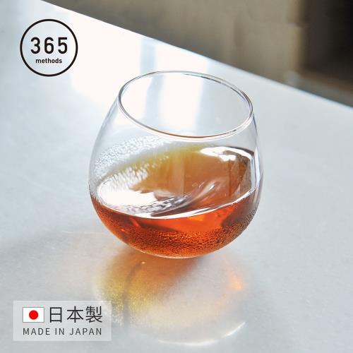 日本365methods 日製晚酌微醺搖曳玻璃杯-320ml  (不倒翁杯)