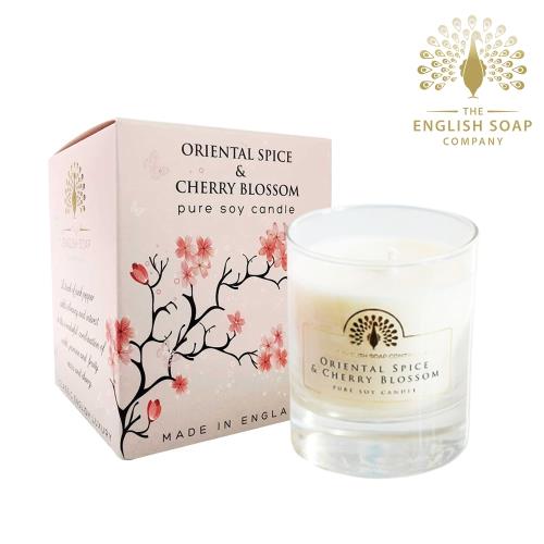 英國 The English Soap Company 櫻花 Oriental Spice Cherry Blossom 170g 綴花卉香氛蠟燭