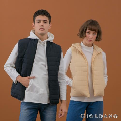 GIORDANO 男/女裝素色鋪棉立領背心 (多色任選)-熱銷款
