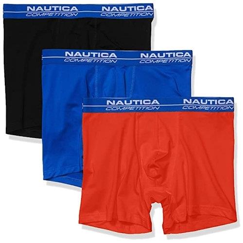 NAUTICA  2020男時尚黑藍紅四角修飾內著混搭3件組