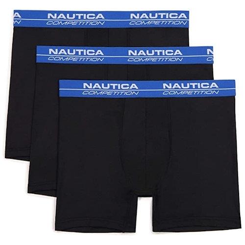 NAUTICA  2020男時尚黑色四角修飾內著3件組