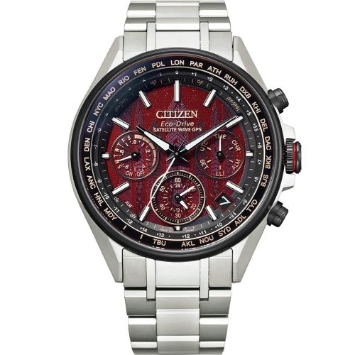 CITIZEN 星辰 東京˙紅限量版鈦金屬GPS衛星較時腕錶(CC4005-71Z)44mm