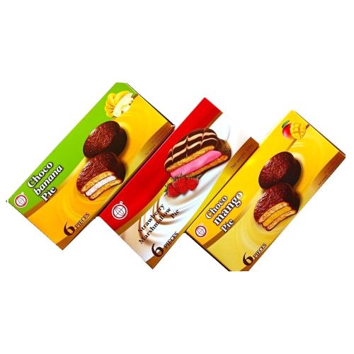 【Phaner】巧克力派系列(香蕉/草莓/芒果風味)108g*3盒