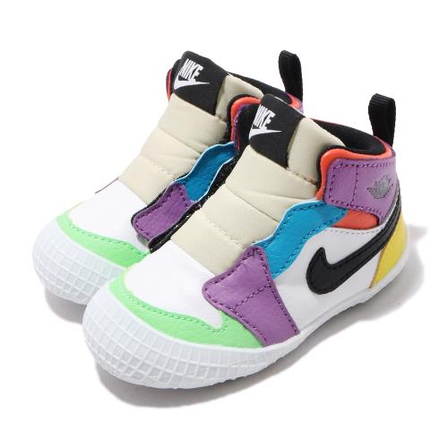 Nike 休閒鞋 Jordan 1 CRIB 小童鞋 喬丹 高筒 嬰幼童 AJ1 穿搭 白 彩 AT3745109 [ACS 跨運動]