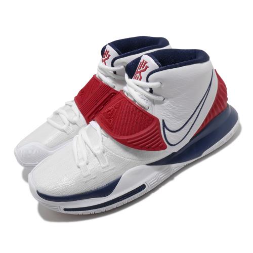 Nike 籃球鞋 Kyrie 6 EP USA 男鞋 厄文 中筒 避震 球鞋 美國隊 白 藍 BQ4631102 [ACS 跨運動]