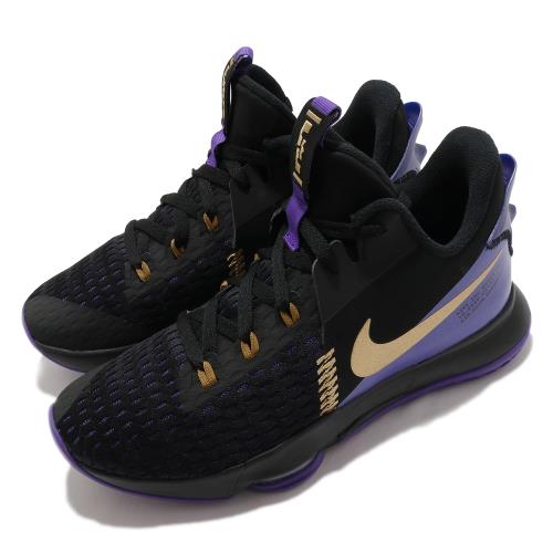 Nike 籃球鞋 LeBron Witness 5 男鞋 氣墊 避震 明星款 包覆 運動 黑 紫 CQ9381001 [ACS 跨運動]