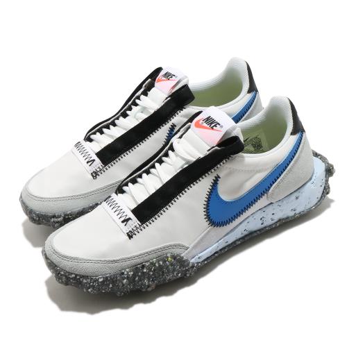 Nike 休閒鞋 Waffle Racer Crater 女鞋 基本款 復古鞋型 簡約 穿搭 輕便 白 藍 CT1983100 [ACS 跨運動]
