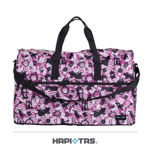(HAPI+TAS)日本摺疊旅行袋 收納袋 開學袋(H0004-大-新版粉色愛麗絲)