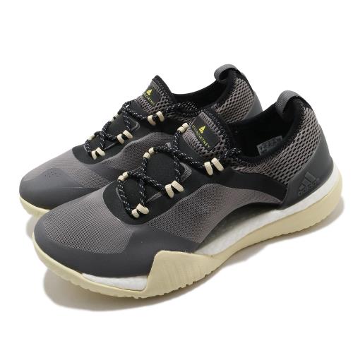adidas 訓練鞋 PureBoost X TR 3 女鞋 海外限定 愛迪達 健身 重訓 襪套式 灰 黃 AC7556 [ACS 跨運動]