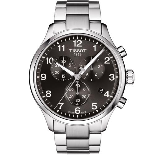 TISSOT Chrono XL韻馳系列經典計時腕錶(T1166171105701)45mm/黑