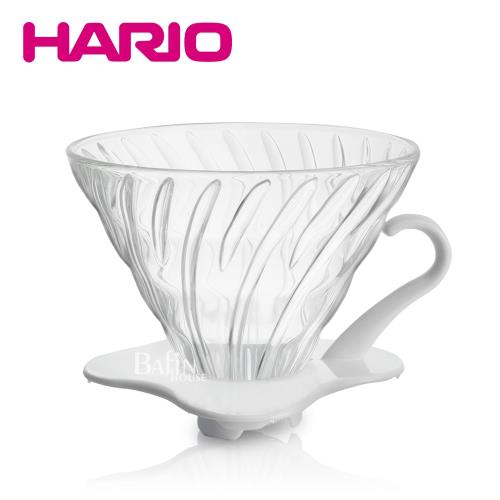 【HARIO】V60 1~2人份白色玻璃濾杯(VDG-01W)