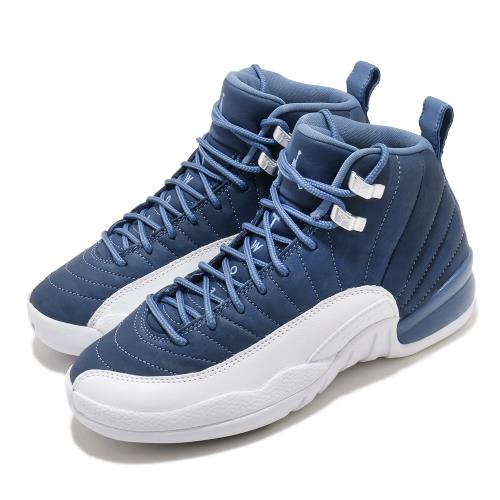 Nike 籃球鞋 Air Jordan 12 Retro 女鞋 經典款 AJ12 復刻 大童 球鞋 穿搭 藍 白 DB5595404