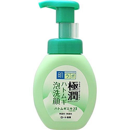 日本ROHTO 極潤泡沫洗面乳160ml-薏仁綠
