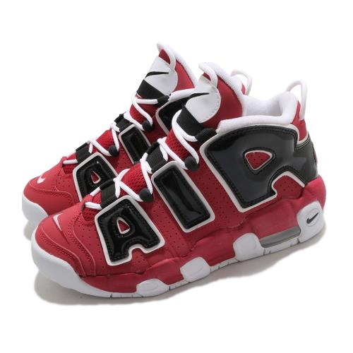 Nike 籃球鞋 Air More Uptempo 女鞋  氣墊 舒適 避震 大 AIR 穿搭 黑 紅 415082600 [ACS 跨運動]