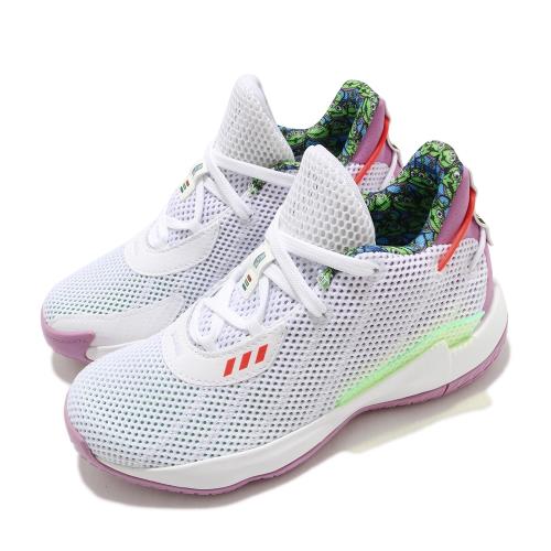 adidas 籃球鞋 Dame 7 J 運動 童鞋 愛迪達 玩具總動員 巴斯光年 緩震 中童 白 紫 FY4929 [ACS 跨運動]