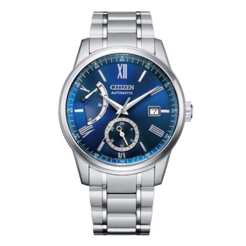 CITIZEN星辰 正能量動儲機械紳士腕錶 藍x銀 NB3001-61M