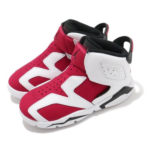 Nike 籃球鞋 Jordan 6 Retro 運動 童鞋 經典款 喬丹六代 復刻 小童 穿搭 白 紅 CT4417106 [ACS 跨運動]