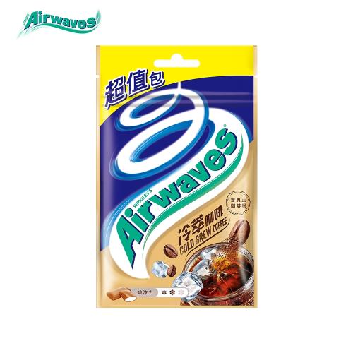【Airwaves】冷萃咖啡薄荷無糖口香糖10袋裝(44粒超值包)-新口味上市