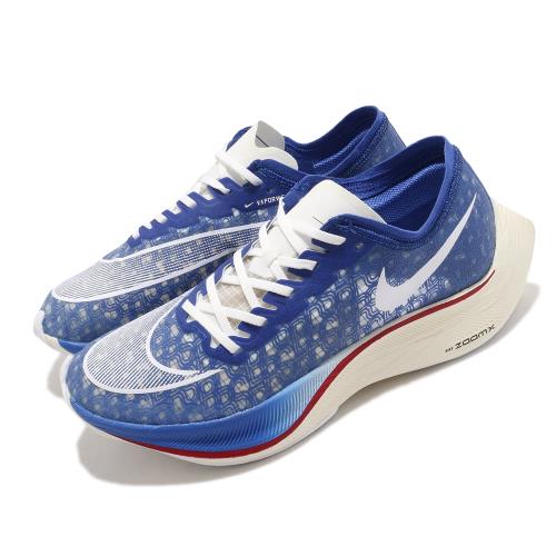 Nike 慢跑鞋 ZoomX Vaporfly Next%男鞋 氣墊 舒適 避震 路跑 馬拉松 球鞋 藍 白 DD8337400 [ACS 跨運動]