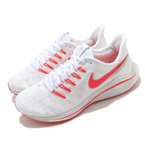 Nike 慢跑鞋 Zoom Vomero 14 運動 女鞋 氣墊 舒適 避震 路跑 健身 球鞋 白 紅 AH7858101 [ACS 跨運動]
