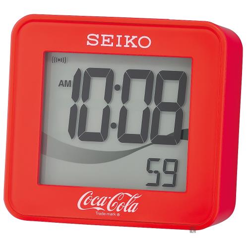 SEIKO 精工 Coca-Cola 可口可樂聯名鬧鐘-6.5cm QHL903R